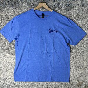 Jose Cuervo Tequila Shirt Mens XL Blue Ready To Drink Graphic Promo Tee Gildan
